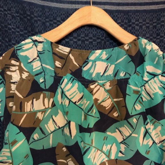 Lucky Brand 100% Silk Patterned Blouse - Picture 3 of 4